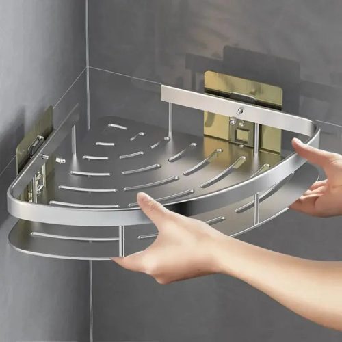 Bathroom Shelf Aluminum Alloy Shampoo Rack Makeup Storage