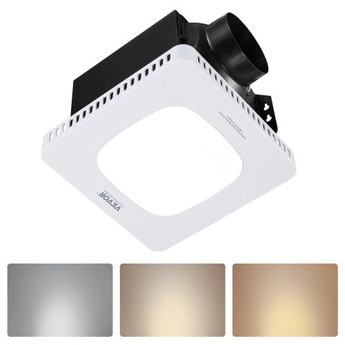 Bathroom Exhaust Fan with LED Light, 110 CFM Bathroom Vent Three