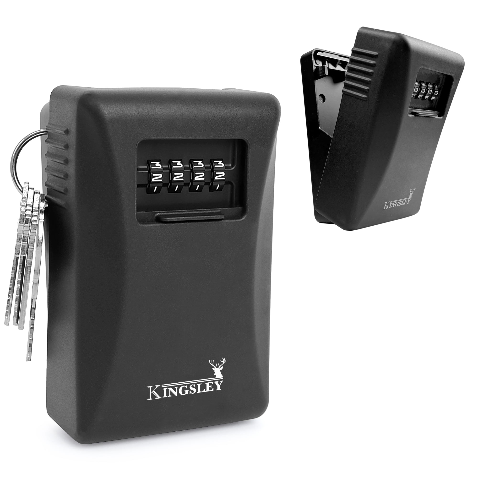 Kingsley Weatherproof Key Lock Box, Wall Mount, 4-Digit