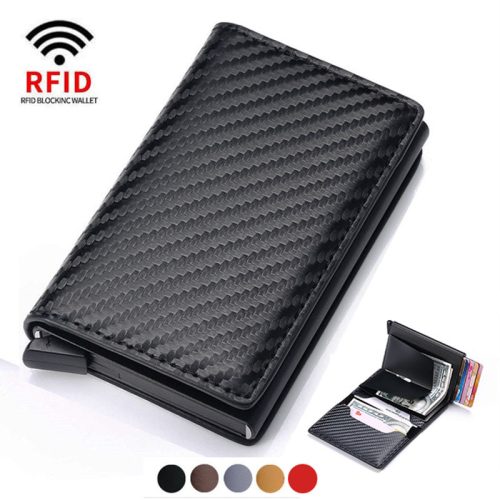 ID Credit Bank Card Holder Wallet Luxury Brand Men anti Rfid