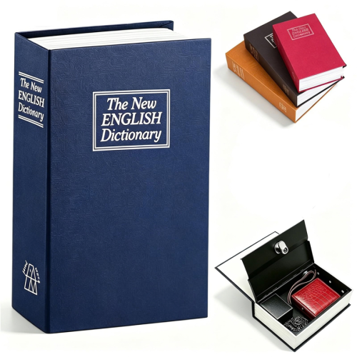 Book Shaped Security Lock Box with Combination Lock for Cash