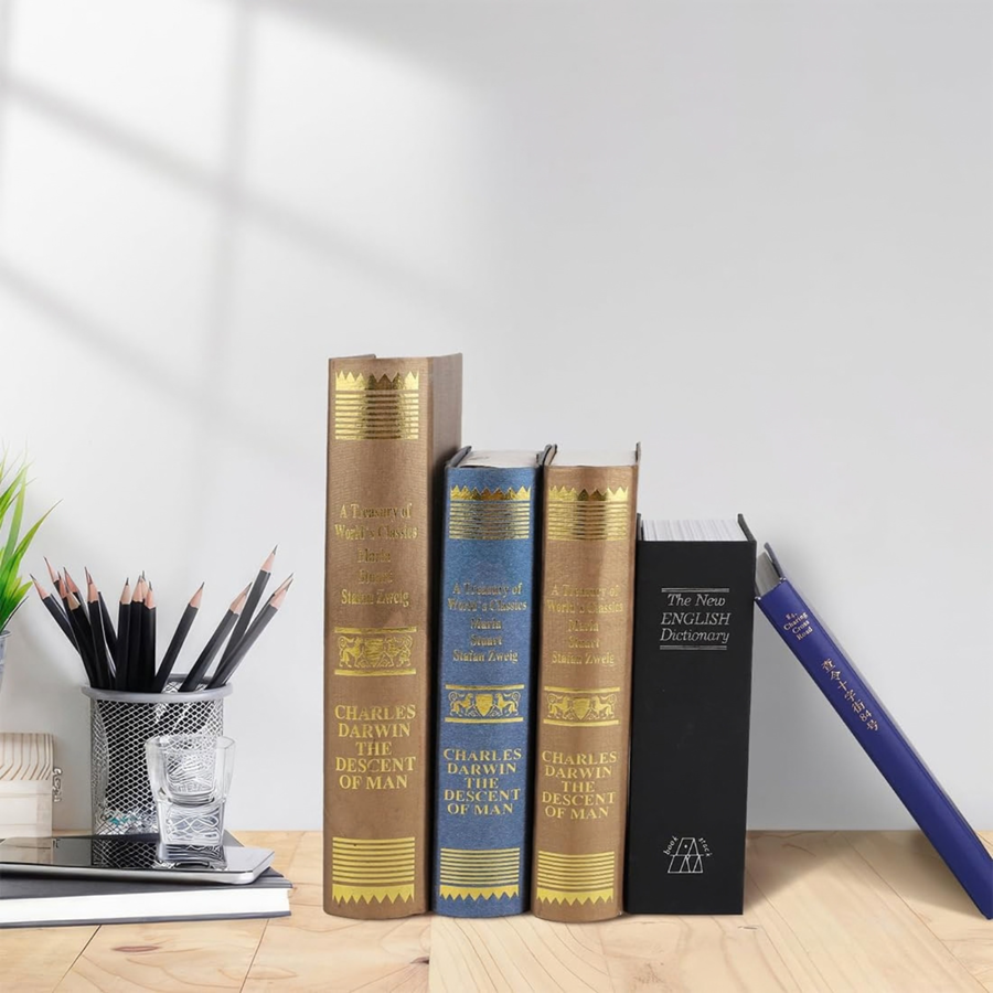 Book Shaped Security Lock Box with Combination Lock for Cash