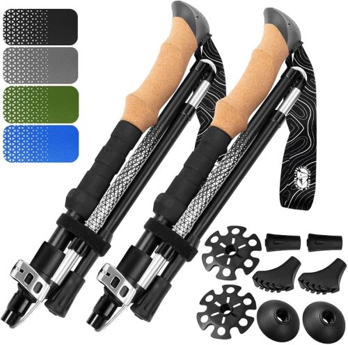 Premium Foldable Hiking Poles by USA Brand
