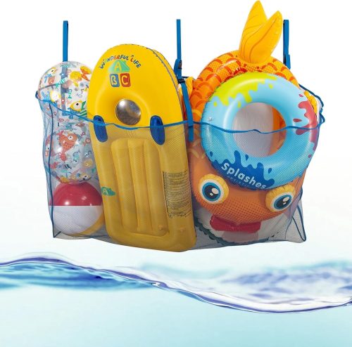 Numjaw Pool Float Storage Bag, Pool Float Toy Storage Mesh Bag