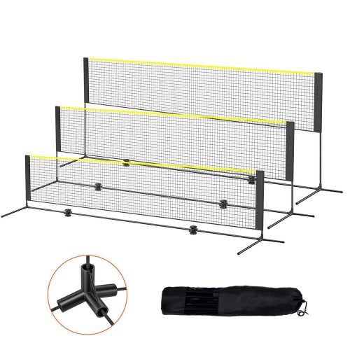 Badminton Net, Height Adjustable Volleyball Net, 14 ft. Wide