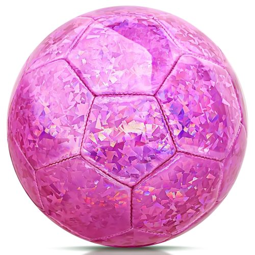Soccer Balls Size 4 Glitter Pink - Kids Aged 4-6 6-8 8-12 Outdoors