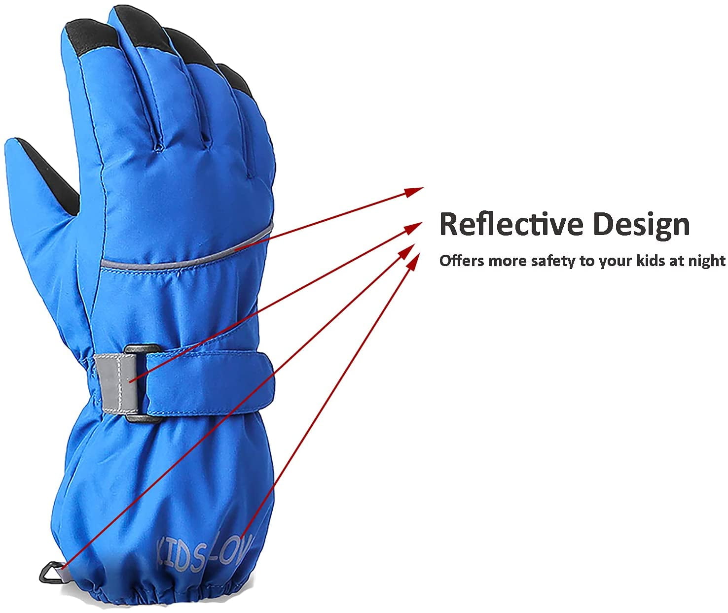Zando Snow Gloves for Kids Winter Gloves for Girls Waterproof Ski