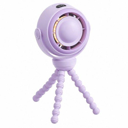 4-Speed Quiet Clip On Fan with LED Display and Night Light, 360°