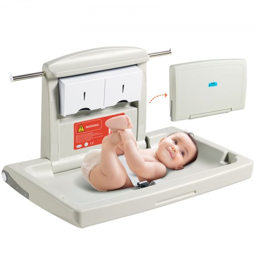 Wall-Mounted Baby Changing Station, Horizontal Foldable Diaper
