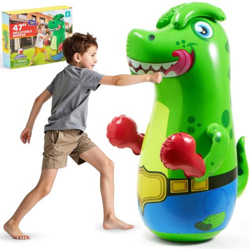 Joyfy Inflatable Dinosaur Punching Bag for Kids,47”Tall Boxing Bag