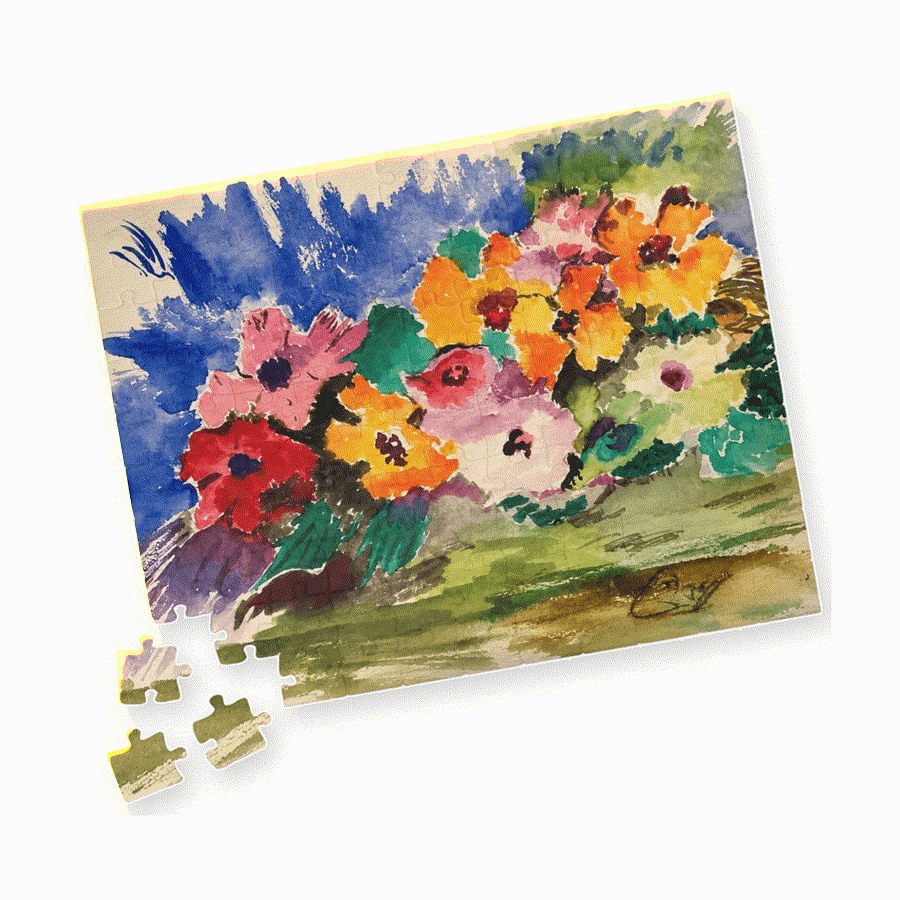 PimsArt Spring Garden Flower Bouquet Jigsaw Puzzle From Original
