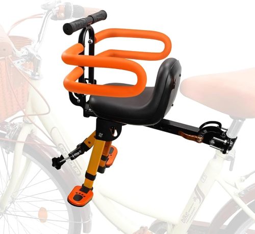 Child Bike Seat for Adult Bike,Retractable Baby Bike Seat Front