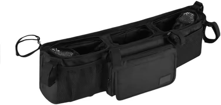 Double Baby Stroller Organizer With 2 Cooler Pockets- For Bob Duallie