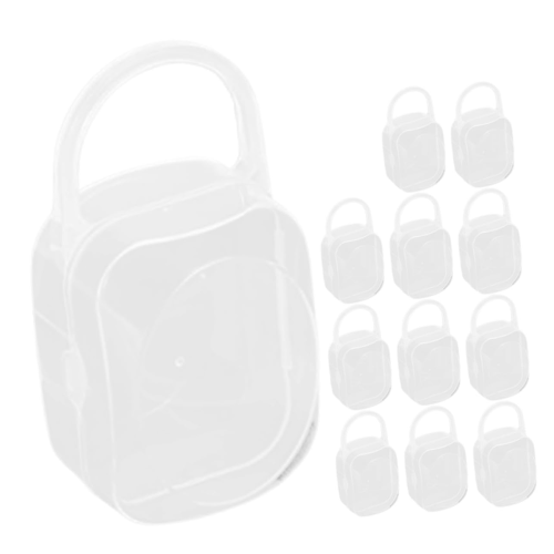 12 Pack Portable Pacifier Case Holder for Baby Travel Storage | PP