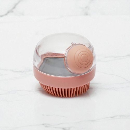 Pet Grooming Brush – Massage Scrubber with Shampoo Dispenser