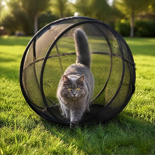 360°Panoramic Rolling Cat Playpen Cat Hamster Ball for Outside