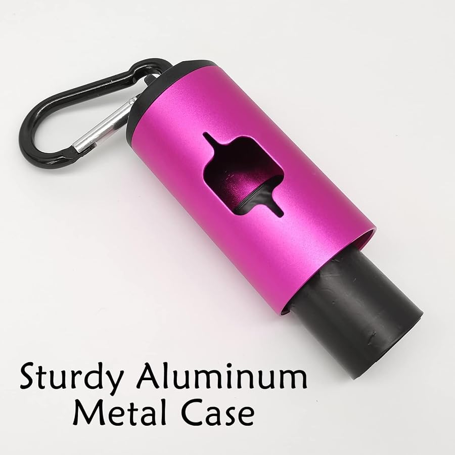 YUCHIYA Aluminum Dog Poop Bags Holder with Carabiner Metal Pet