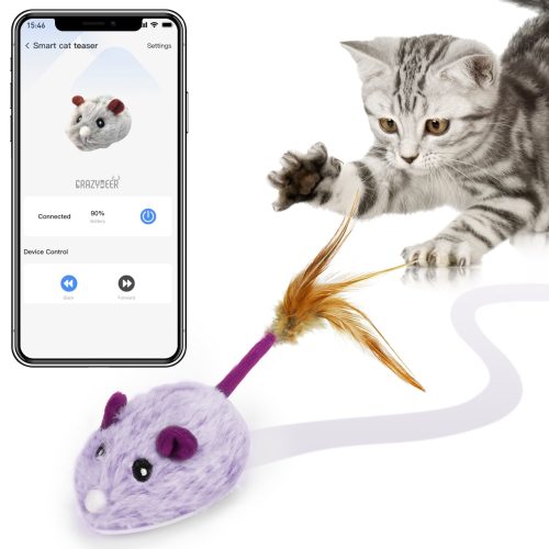 Remote Control Mouse Cat Toy Bluetooth App Control Rechargeable Mouse Toys