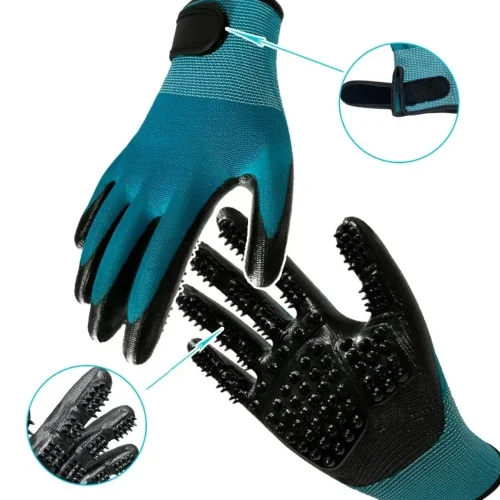 A Pair of Pet Bath Gloves Massage Clean Remove Floating Hair Pet