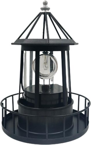 Solar Lighthouse, LED Solar Powered Lighthouse, 360 Degree