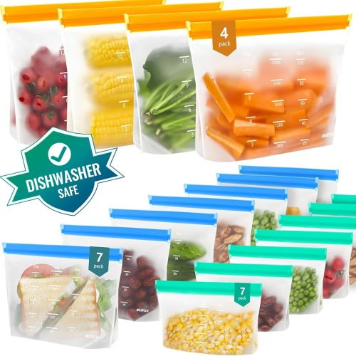 IDEATECH 18Pack Reusable Food Storage Bags
