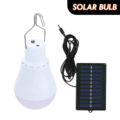Solar Powered Lamp Portable Led Bulb Lights Rechargeable Camp Tent