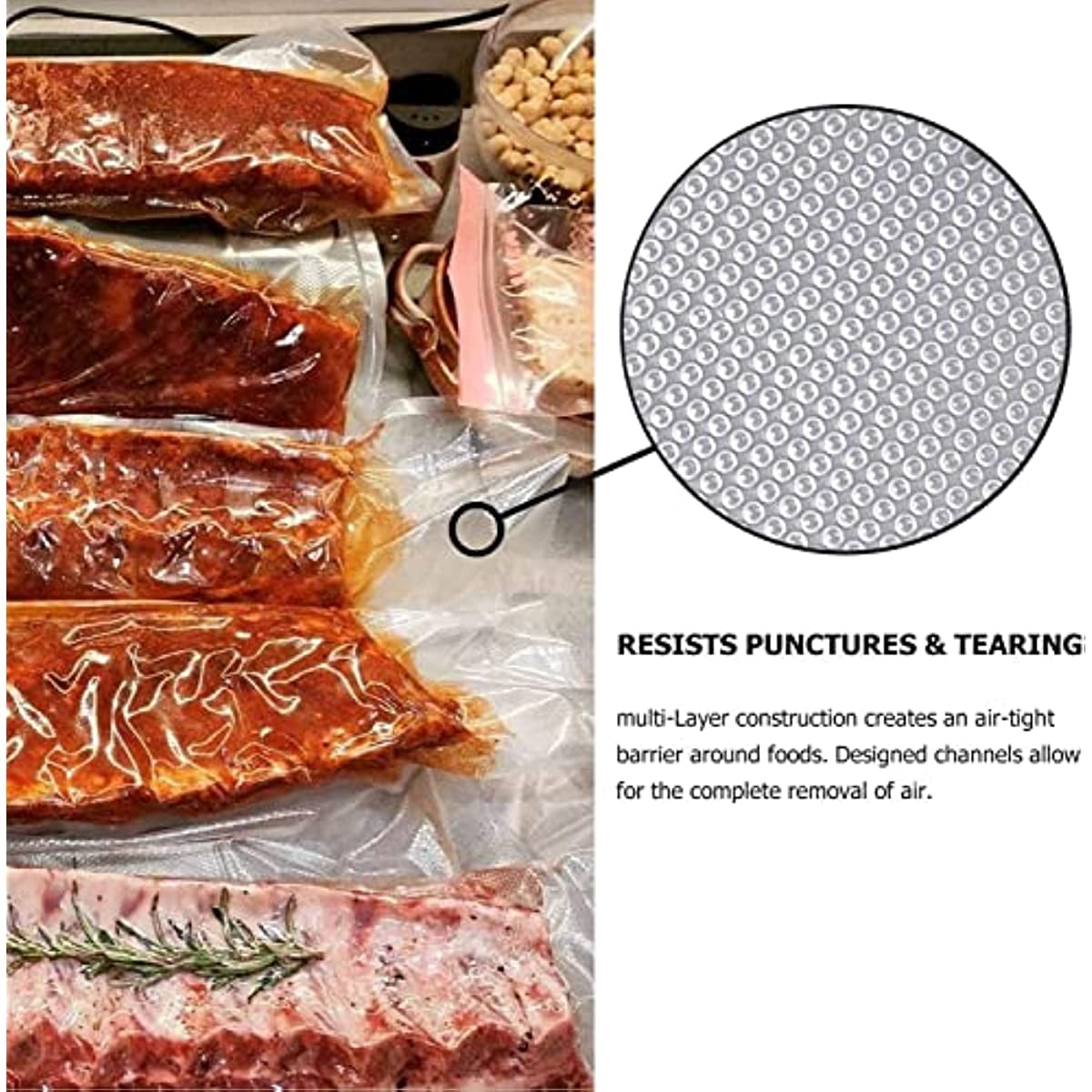 BoxLegend Vacuum Seal Bags for Food, 2 Packs 11''x20' Food Saver