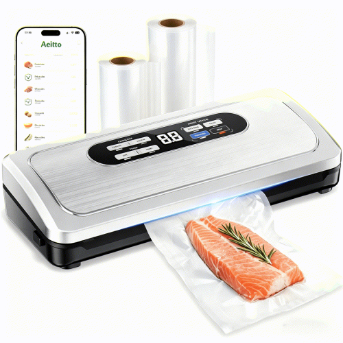Vacuum Sealer for Food, 80kPA Powerful Food Saver Vacuum Sealer