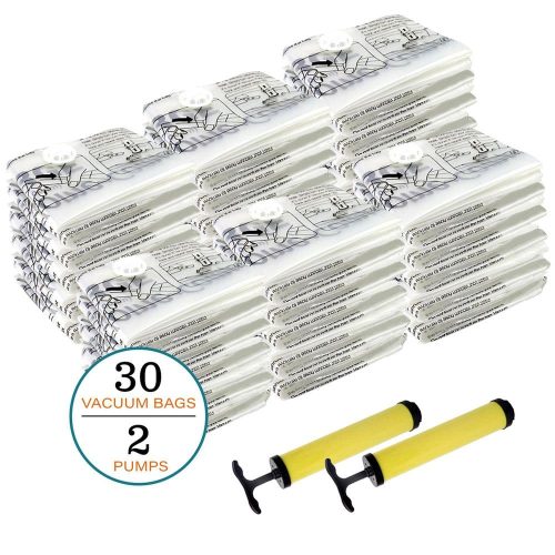 Plastic Vacuum Storage Bags (30-Pack)