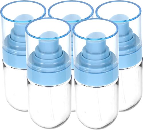5pcs Blue 50ml Refillable Spray Bottle Fine Mist for Home Use