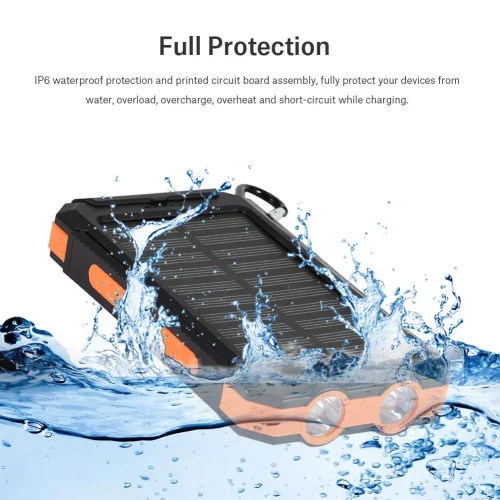10000mAh Outdoor Fast Solar Mobile Power Bank Case DIY Kit with Power Bank