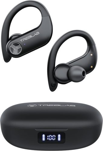 TREBLAB X3-Pro Earbuds Wireless Bluetooth, Earhook IPX5 12H Powerbank