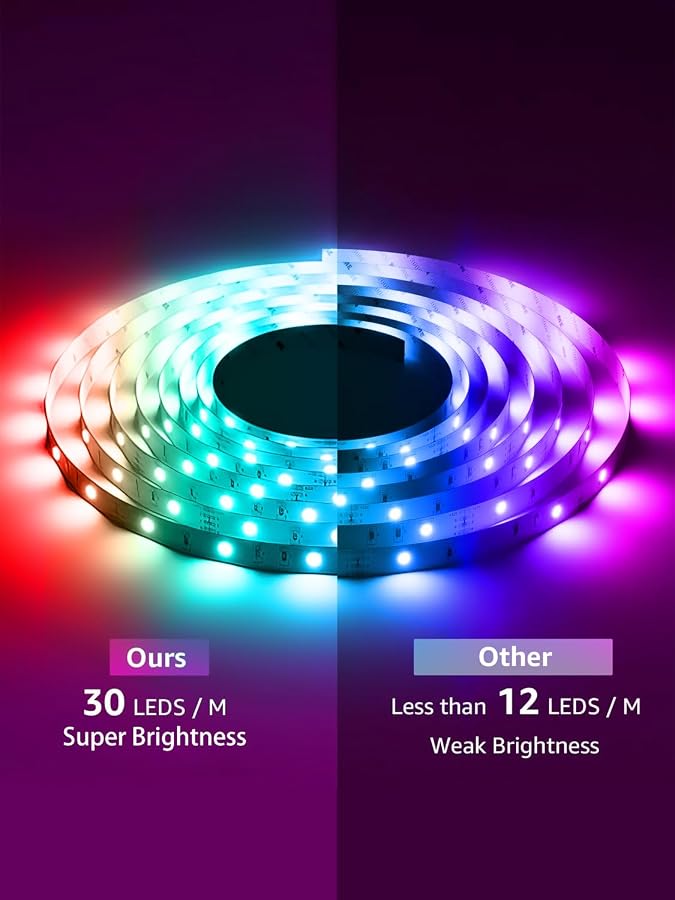 Ledagic Led Lights for Bedroom 55ft 540Leds Music Sync Led Strip Lights