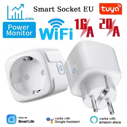 Smart Plug WiFi Socket EU 16A/20A With Power Monitor Timing
