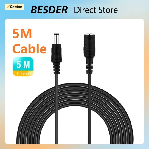 BESDER DC Power 5Meter Extension Cable 3 Meter/ 10FT Jack Socket