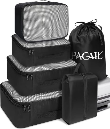 BAGAIL 6 Set Packing Cubes Luggage Packing Organizers