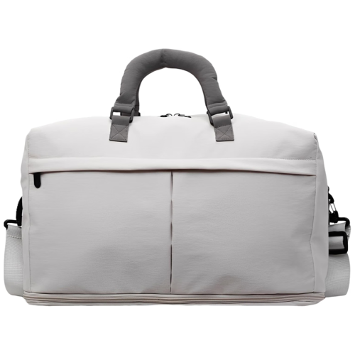 Carry On Duffel Bag for Women, Light Gray Lightweight Travel & Gym
