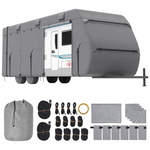 Travel Trailer Cover, 24-27 ft RV Cover, 4-Layer Non-Woven Fabric