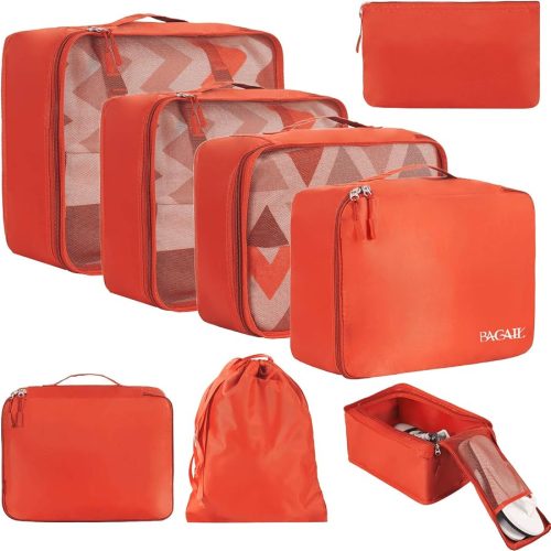 BAGAIL 8 Set Packing Cubes Luggage Packing Organizers
