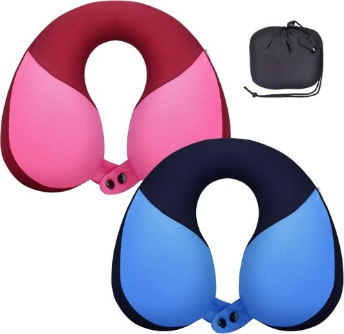 COOLBEBE Kids Travel Neck Pillow 2PCS Softly Headrest Travel Pillow for Car