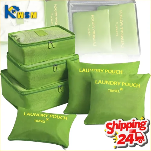 6PCS Large Travel Organizer Set Portable Luggage Storage Bags for