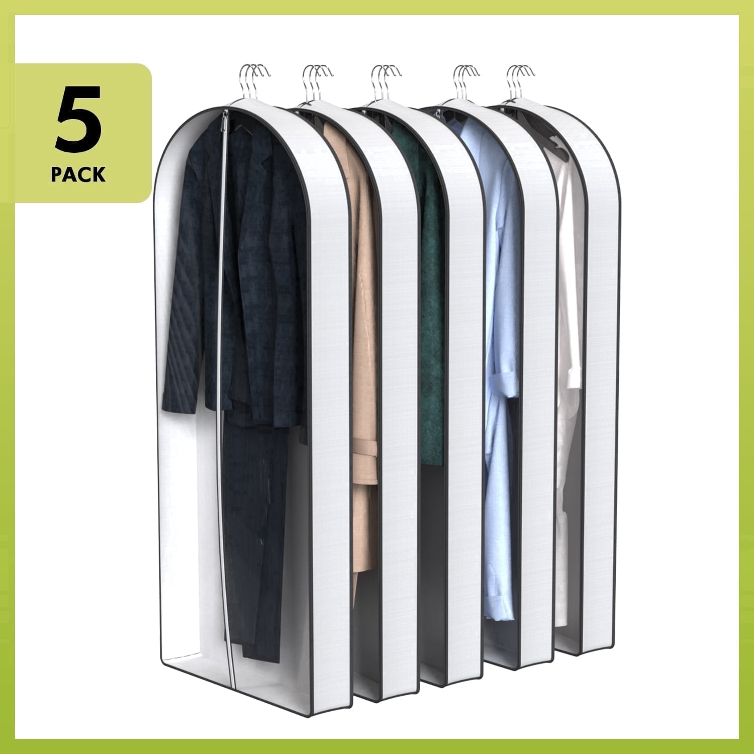 60" Garment Bags with 4" Gussets, Multifunctional Garment Bags for