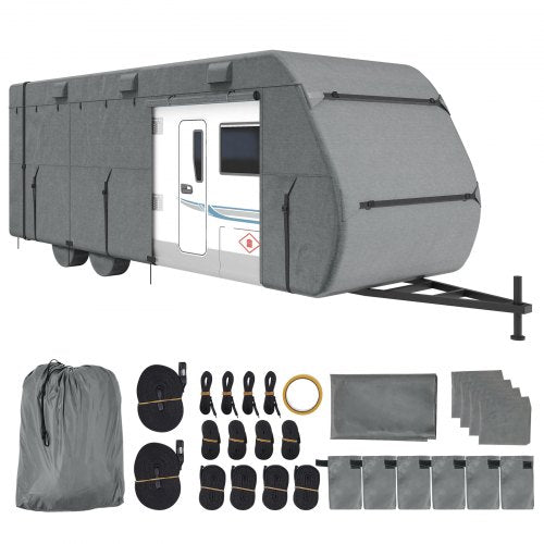 Travel Trailer Cover, 28-31 ft RV Cover, Top 300D Oxford Fabric