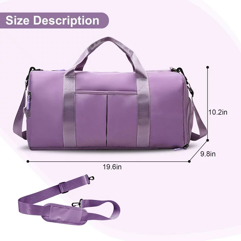 US Sports Gym Travel Duffel Bag Wet Pocket Shoes Compartment Swim