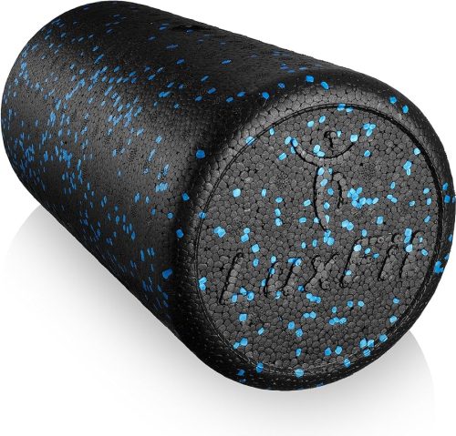 LuxFit Extra Firm Speckled Foam Roller (Blue, 12-Inch)